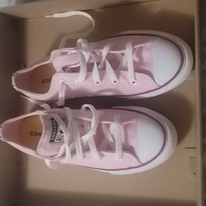 Girls pink converse size 2
